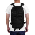 Чоловічий штурмовий рюкзак на дві лямки 25 л чорний - зображення 5