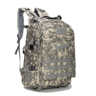 Армейский походный мужской рюкзак на две лямки 35 л цвет олива - изображение 7