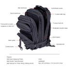 Мужской военный штурмовой рюкзак на две лямки 25 л черный - изображение 10