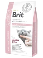 Сухой корм для кошек Brit VD Hypoallergenic при аллергии с лососем и горохом