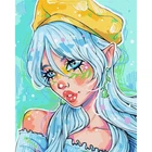 Картина за номерами "Блакитноока модниця" ©nila_art_art Ідейка KHO2547, 40х50 см