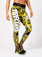 legginsy sportowe TREC WEAR Leggings TGirl 07 XXS Żółto-szary (5902114022211)