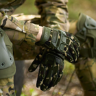 Плотные перчатки M-Pact с защитными накладками из ABS-пластика и антискользящими ладонями темно-зеленый - изображение 3