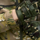 Плотные перчатки M-Pact с защитными накладками из ABS-пластика и антискользящими ладонями темно-зеленый - изображение 4
