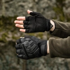 Плотные беспалые Перчатки Force с защитными резиновыми накладками черные размер M - изображение 1