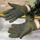 Защитные Перчатки с прочными накладками и антискользящими вставками олива размер XL - изображение 2