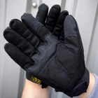 Плотные перчатки M-Pact с защитными пластиковыми накладками черные размер L - изображение 3