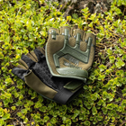 Плотные беспалые Перчатки Mechanix с защитными резиновыми накладками хаки размер универсальный - изображение 7