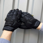 Плотные перчатки M-Pact с защитными пластиковыми накладками черные размер XL - изображение 1
