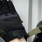 Плотные перчатки M-Pact с защитными пластиковыми накладками хаки размер XL - изображение 5