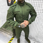 Крепкий мужской Костюм Рубашка + Брюки / Полевая Форма с отсеками под демпферы рип-стоп олива размер M - изображение 4