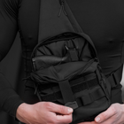Мужская нагрудная сумка-месседжер Cordura 1000D с 6 карманами / Слинг с регулируемым ремнем черный - изображение 3