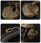 Пластиковые Адаптеры "Чебурашки" для крепления активных наушников EARMOR на шлем койот - изображение 4