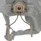 Пластиковые Адаптеры для крепления активных наушников на шлем койот 10х5 см - изображение 3