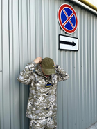 Мужской Анорак Terra с шевроном в виде флага Украины / Ветровка с капюшоном пиксель размер S - изображение 4