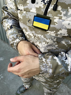 Мужской Анорак Terra с шевроном в виде флага Украины / Ветровка с капюшоном пиксель размер S - изображение 5