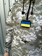 Мужской Анорак Terra с шевроном в виде флага Украины / Ветровка с капюшоном пиксель размер S - изображение 6