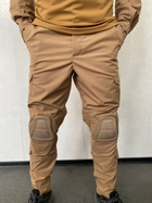 Військові штани з наколінниками ріп-стоп койот XXXL - зображення 1