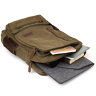 Рюкзак текстильний дорожній унісекс на два відділення Vintage Зелений (221474) - зображення 6