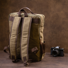 Рюкзак текстильный дорожный унисекс на два ветви Vintage Зеленый (221474) - изображение 10