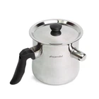 Молоковарка зі свистком Kamille KM-5840 з нержавіючої сталі 1 л з кришкою (127-84-5840)