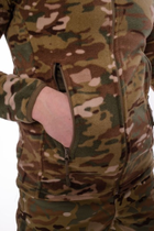 Чоловіча флісова Кофта QAUQE з високим коміром та кишенями на блискавках / Фліска мультикам розмір M - зображення 3