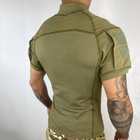 Мужской Убакс Han Wild с короткими рукавами и карманами / Прочная уставная Рубашка олива размер M - изображение 6