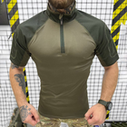 Мужской Убакс Logos с короткими рукавами и карманами / Прочная уставная Рубашка олива размер 2XL - изображение 2