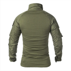 Хлопковый мужской Убакс с отсеками для Налокотников / Уставная рубашка олива размер S - изображение 2