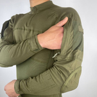 Мужской крепкий Убакс ESDY с усиленными локтями / Плотная уставная Рубашка олива размер L - изображение 6