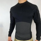 Мужской крепкий Убакс с усиленными локтями / Плотная уставная Рубашка черная размер XL - изображение 3