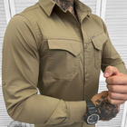 Мужская крепкая Рубашка Combat RipStop с сетчатыми вставками койот размер 3XL - изображение 3