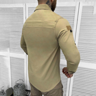 Чоловіча міцна Сорочка Combat RipStop на гудзиках із кишенями койот розмір L - зображення 4