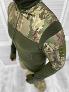 Мужская флисовая Кофта со вставками плащевки Senge / Флиска в цветне олива размер XL - изображение 2