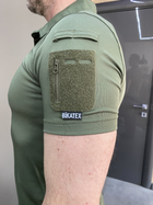 Поло тактическое Bikatex, цвет Олива, размер 3XL, с липучками для шевронов на рукавах, футболка тактическая - изображение 6
