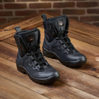 Универсальные кожаные Берцы с мембраной / Летние Ботинки на двухкомпонентной подошве черные размер 36 - изображение 3