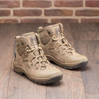Универсальные кожаные Ботинки с мембраной / Летние низкие Береги на двухкомпонентной подошве койот размер 40 - изображение 2