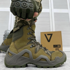 Кожаные мужские Ботинки Vaneda с мембраной и системой поглощения нагрузок / Легкие Берцы олива размер 41 - изображение 1