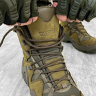 Кожаные мужские Ботинки Vaneda с мембраной и системой поглощения нагрузок / Легкие Берцы олива размер 41 - изображение 2