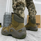 Кожаные мужские Ботинки Vaneda с мембраной и системой поглощения нагрузок / Легкие Берцы олива размер 41 - изображение 3