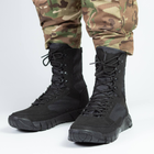 Высокие мужские Ботинки с вентиляционными отверстиями / Легкие Берцы черные размер 42 - изображение 2