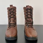 Высокие Летние Ботинки Ястреб коричневые / Легкие Кожаные Берцы размер 46 - изображение 6