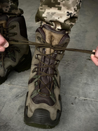 Водостойкие мужские кожаные Ботинки Single Sword с мембраной / Износостойкие Берцы хаки размер 41 - изображение 6