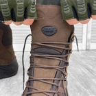 Всесезонные мужские Ботинки Scooter с мембраной / Водостойкие нубуковые Берцы коричневые размер 42 - изображение 3