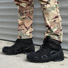 Демисезонные мужские Ботинки Single Sword с мембраной / Нубуковые водонепроницаемые Берцы черные размер 44 - изображение 2