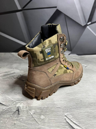Женские Кожаные Ботинки с текстильной мембраной койот пиксель / Демисезонная Обувь с нашивкой флагом размер 39 - изображение 8