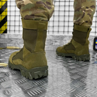 Мужские кожаные Ботинки с сетчатыми вставками на резиновой подошве / Летние оливки Береза размер 43 - изображение 3