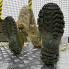 Мужские кожаные Ботинки с сетчатыми вставками на резиновой подошве / Летние оливки Береза размер 43 - изображение 4
