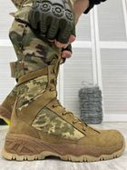 Летние Мужские Ботинки из натуральной кожи пиксель / Легкие Берцы на резиновой подошве размер 45 - изображение 1