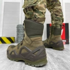 Водостойкие мужские Ботинки Single Sword со стелькой EVA / Нубуковые Берцы на резиновой подошве хаки размер 45 - изображение 5